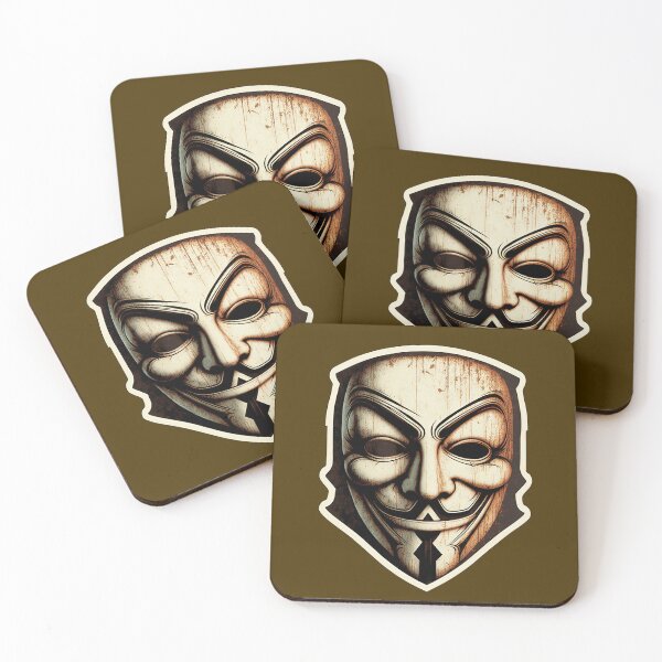 Item preview, Guy Fawkes Aged Anonymous Hacker Brown Coffee Color Palette designed and sold by Gralok.