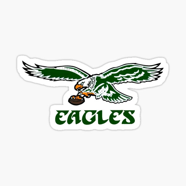 Philadelphia Eagles White Retro Logo Available Multiple Sizes Sticker Decal