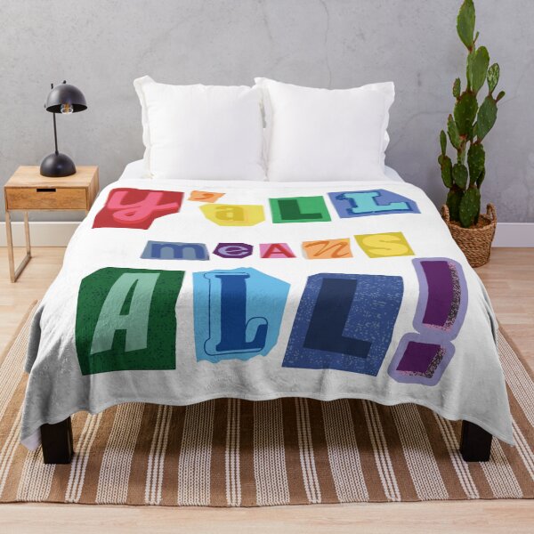 Item preview, Y'all Means All! Rainbow Magazine Letter Pride Shirt designed and sold by greatkatescott.
