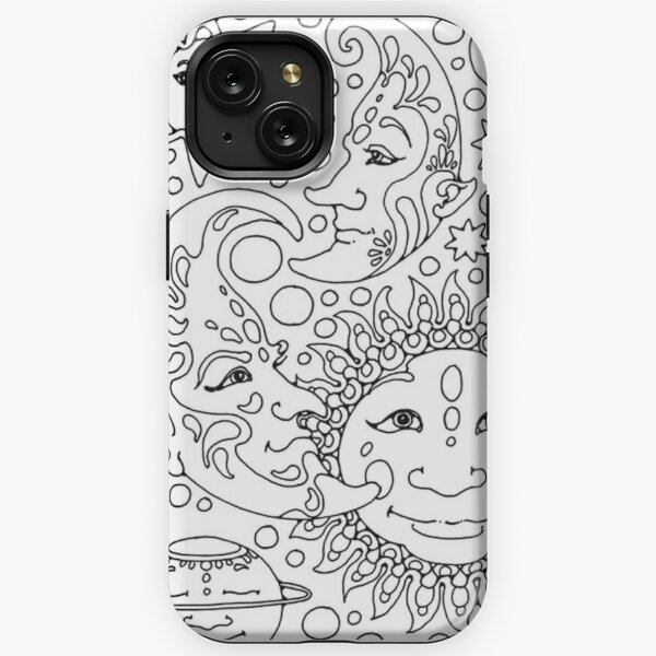 Illustration. Printable Coloring Pages for adults. iPhone 13 Case