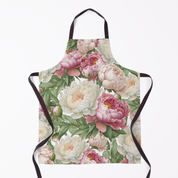 Item preview, Large scale peonies. Vintage boho floral. Pink and ream botanical flowers. designed and sold by arsiart.