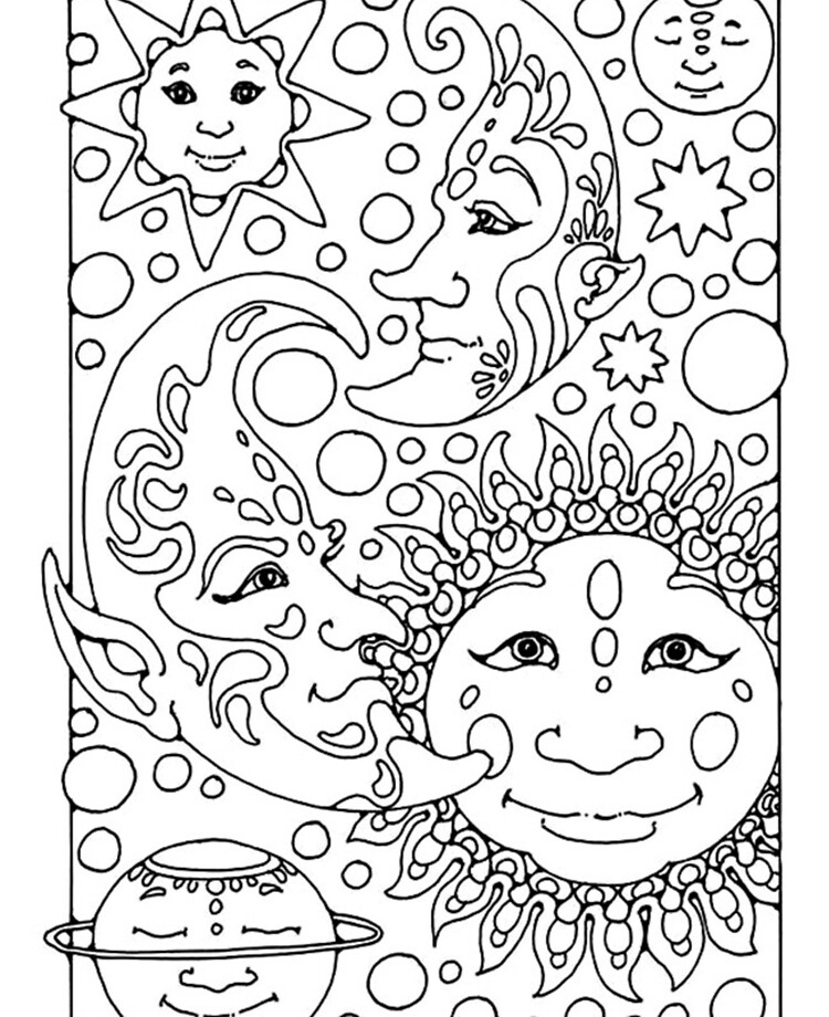 Coque et skin adhésive iPad avec l'œuvre « Coloriage anti-stress: tête de  loup » de l'artiste Yuna26