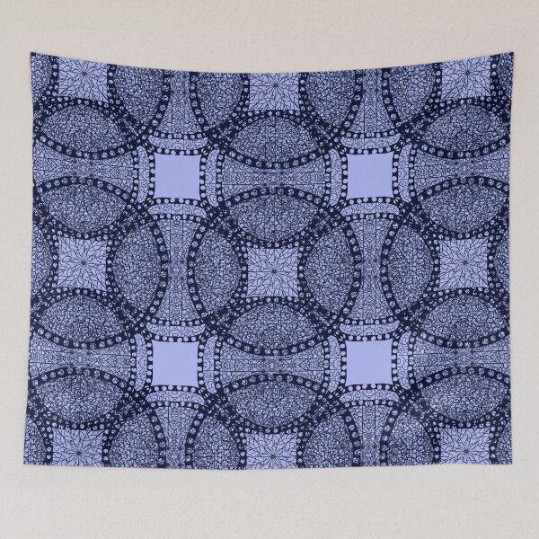Item preview, Blue Circles and Webbing Pattern designed and sold by designs-by-ann.