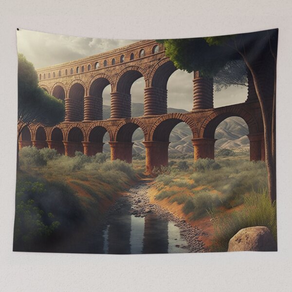 Item preview, Ancient Roman Landscape - Aqueduct - HIstory Of Ancient Rome designed and sold by Styrman.