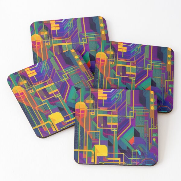 Item preview, Colorful Design Geometric Illustration Art designed and sold by CattlettArt.