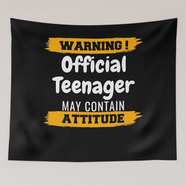 Item preview, Warning Official Teenager May Contain Attitude designed and sold by TeePerfect ⭐⭐⭐⭐⭐.