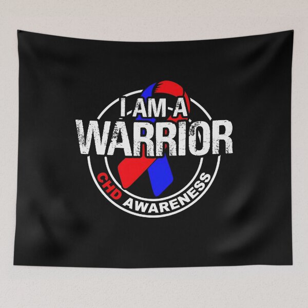 Item preview, I Am A Warrior CHD Awareness Ribbon designed and sold by Adolfo114.