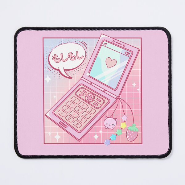 Item preview, Retro 90s Japanese Kawaii Strawberry Keychain Y2K Flip Phone designed and sold by gogo-jr.