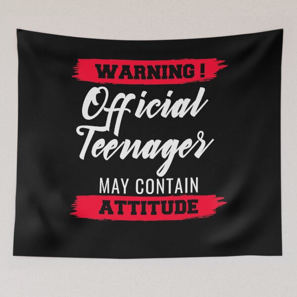 Item preview, Warning Official Teenager May Contain Attitude designed and sold by TeePerfect ⭐⭐⭐⭐⭐.