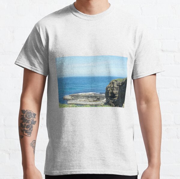 Rocks and raised ledge in sea Classic T-Shirt