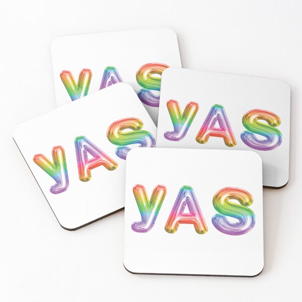 Item preview, YAS Rainbow Balloon Letters Print designed and sold by greatkatescott.