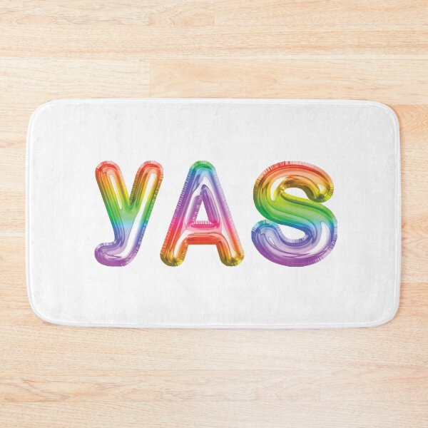 Item preview, YAS Rainbow Balloon Letters Print designed and sold by greatkatescott.