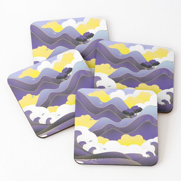 Item preview, Sea Wave, Mountain, Forest, Cloud, Sun,  Outdoor Landscape designed and sold by UnaWu533.