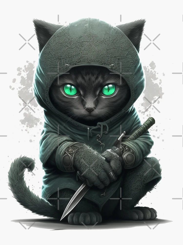 Ninja Cat Cute Black Cat NFT #6 - Crypto Ninjas Nft