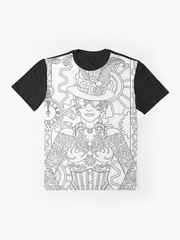 T shirt graphique avec l uvre Coloriage pour adulte femme