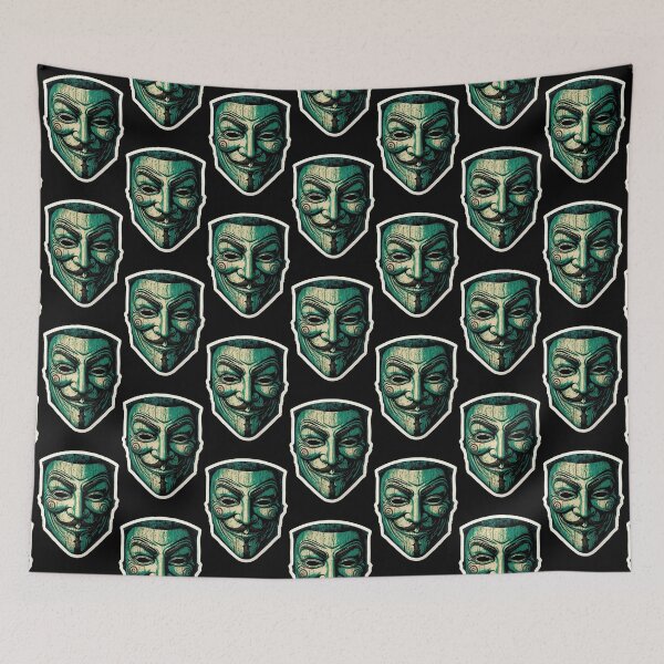 Item preview, Anonymous Saw Style Guy Fawkes Distressed Hacker Green Color  designed and sold by Gralok.