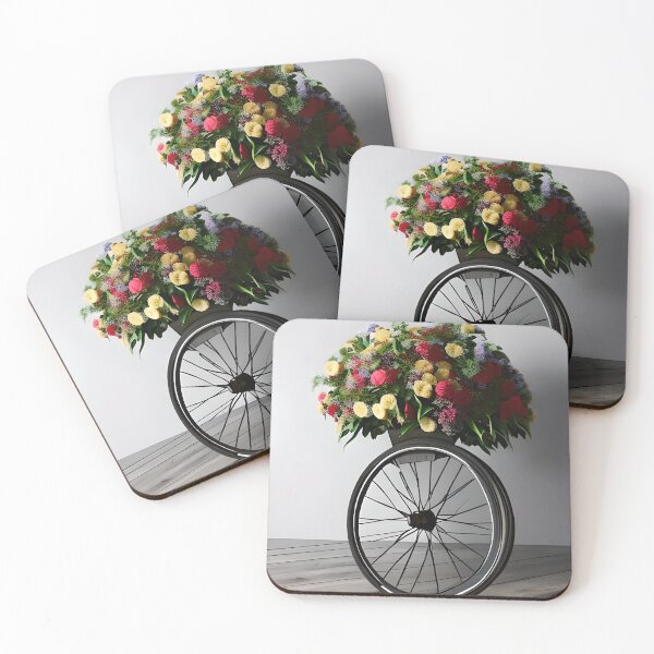 Item preview, Bouquet of flowers on two wheelchair wheels designed and sold by alfaouzi.