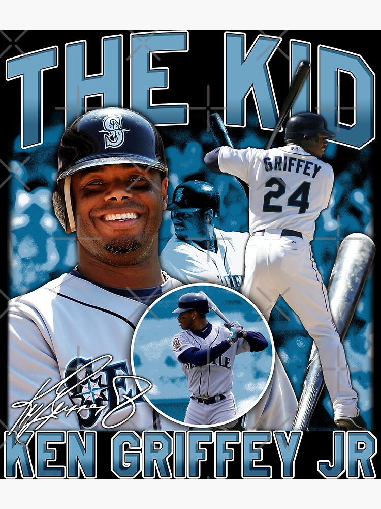 Vintage Ken Griffey Jr The Kid Baseball Retro 80s 90s Rap Style | Art Print