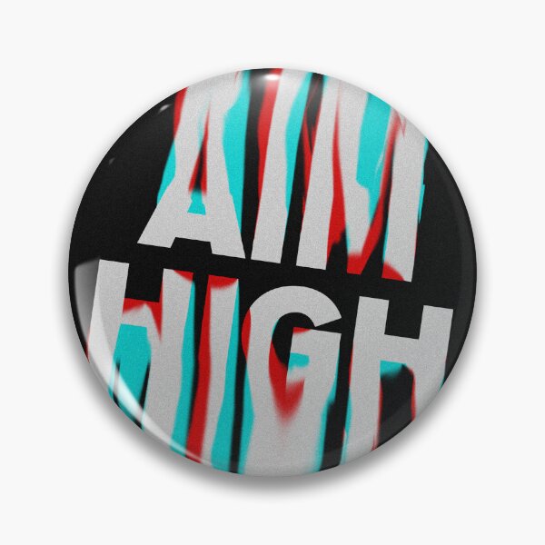 Artikelvorschau, Motivationsposter „AIM HIGH“. entworfen und verkauft von Visitify.