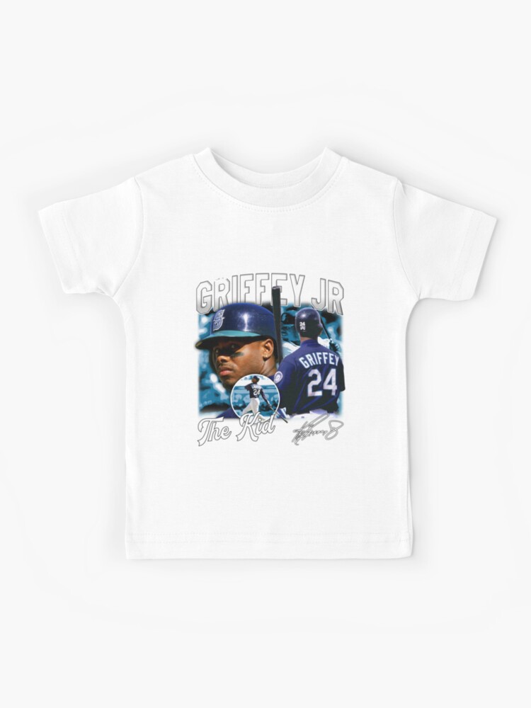 Ken Griffey Jr The Kid Seattle Baseball Legend Signature Vintage Retro 80s  90s Bootleg Rap Style | Kids T-Shirt