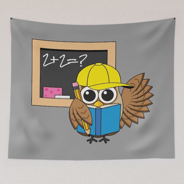 Item preview, Cute School Student Owl Cartoon designed and sold by BirdAtWork.