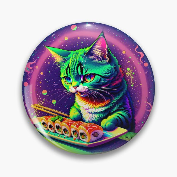 Item preview, Cat eating Sushi designed and sold by ZinInfinite.