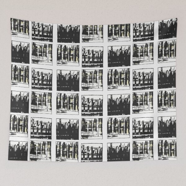 Item preview,  Liminal Space in Monocrome Abstraction through 4 windows designed and sold by BlackArtichoke.