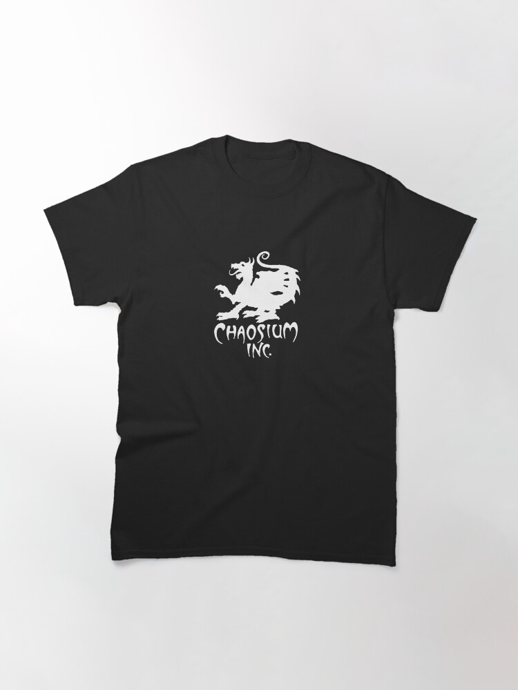 Thumbnail 3 of 7, Classic T-Shirt, Official Chaosium Inc. Logo (White) designed and sold by Chaosium.