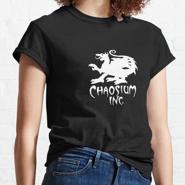 Logotipo oficial de Chaosium Inc. (blanco) Camiseta clásica