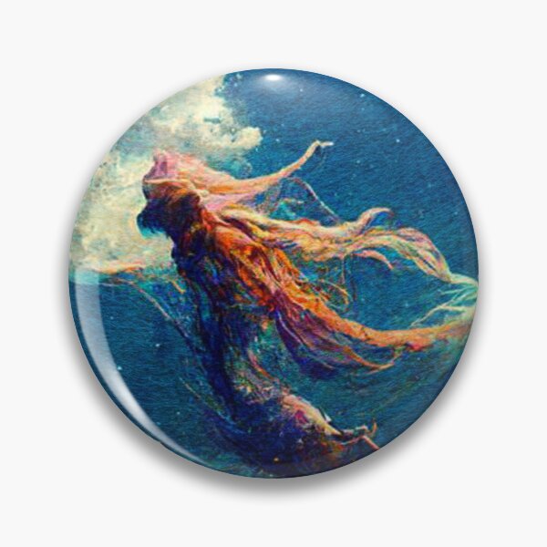 Item preview, illustration of a mermaid dancing with the moon designed and sold by PatyEmiko.