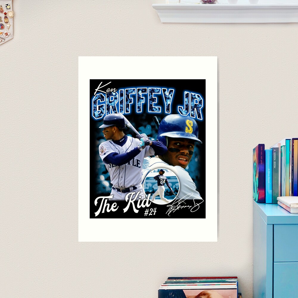 Ken Griffey Jr The Kid Basketball Legend Signature Vintage Retro 80s 90s  Bootleg Rap Style - Ken Griffey Jr - Posters and Art Prints