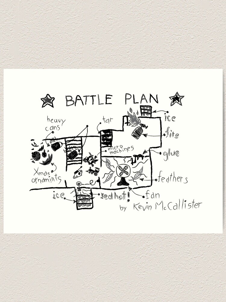 Kevin's battle plan - Home Alone inspired graphic