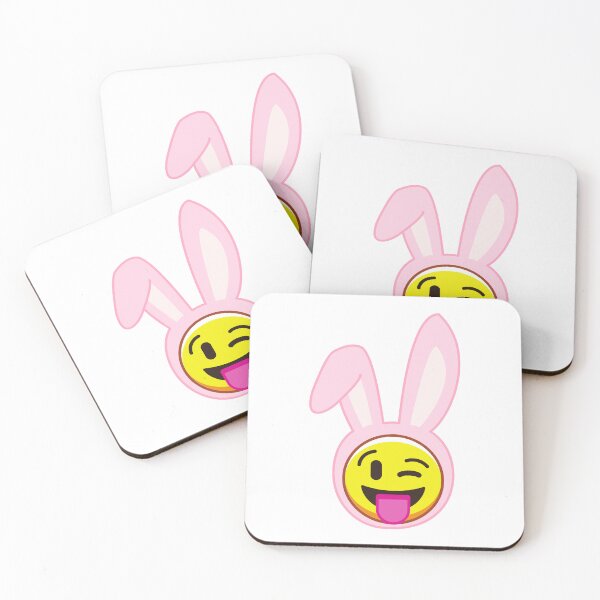 Item preview, Pink Easter Bunny Ears Smile happy Face designed and sold by Drnksuzys.