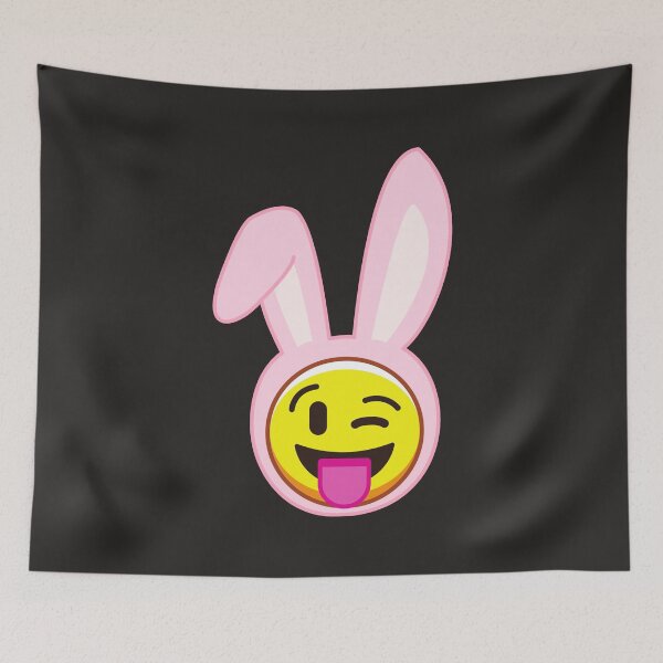Item preview, Pink Easter Bunny Ears Smile happy Face designed and sold by Drnksuzys.
