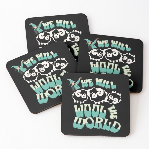 Item preview, Sheep Pun - We will Wool The World, Humour designed and sold by InkyGenies.