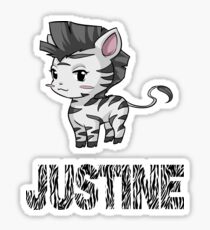 Zebra Justine Sticker