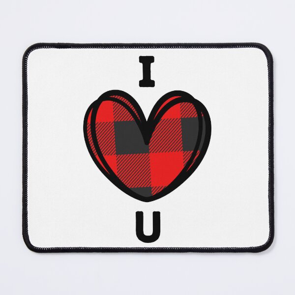 Item preview, I Love U - Red Tartan Design designed and sold by CreativNode.