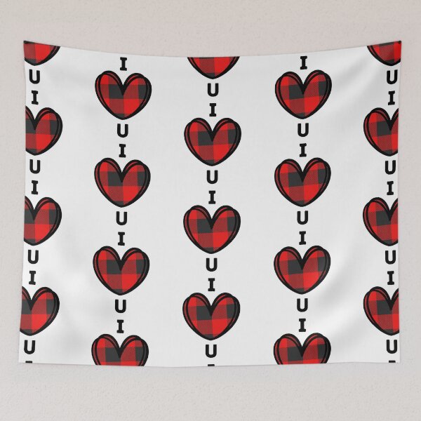 Item preview, I Love U - Red Tartan Design designed and sold by CreativNode.
