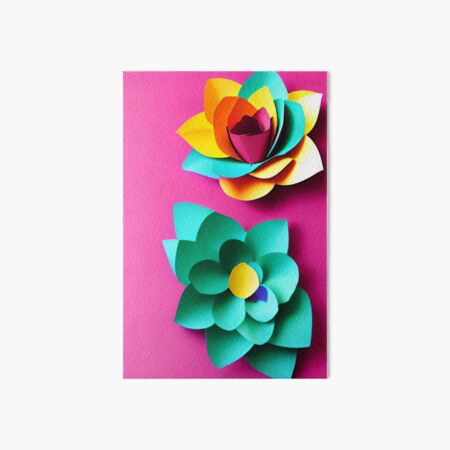 Colorful Paper Flower Collage Poster for Sale by louisajones24