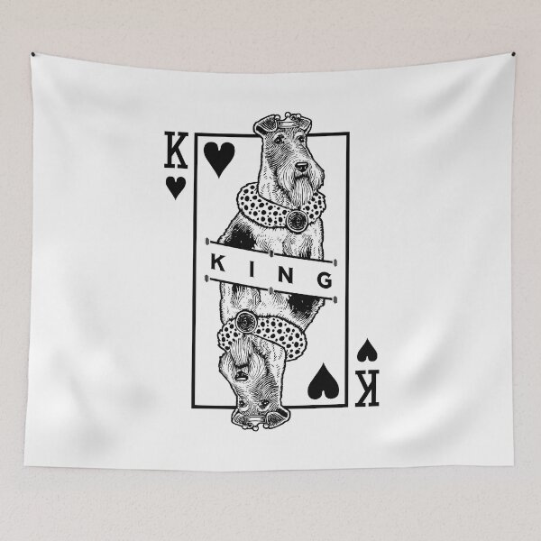 Item preview, Wire Fox Terrier King Of Hearts Funny Dog Lover Pop Art designed and sold by GrandeDuc.