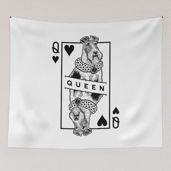 Item preview, Wire Fox Terrier Queen Of Hearts Funny Dog Lover Pop Art designed and sold by GrandeDuc.