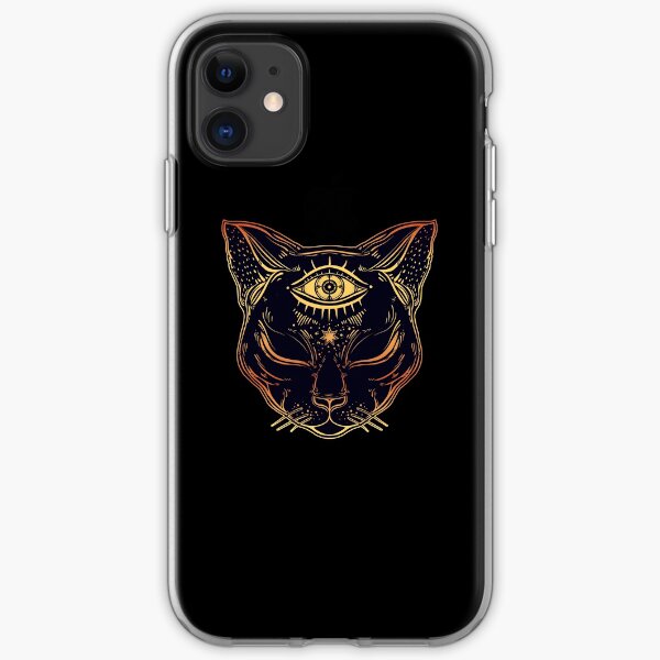 Egyptian Cat with Third Eye Open iPhone Soft Case