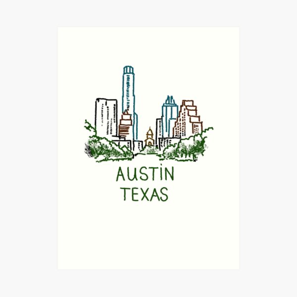Austin Texas Wall Art Redbubble