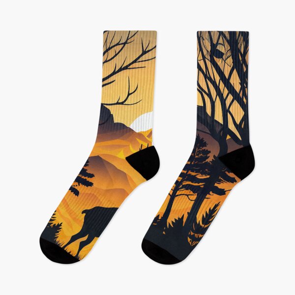 Item preview, Deer during Sunset yellow theme art designed and sold by Visual-wallart.