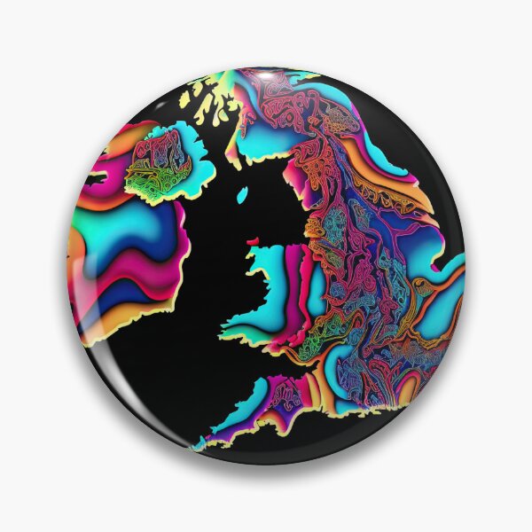 Item preview, Psychedelic United Kingdom (no text) designed and sold by ai-datamancer.
