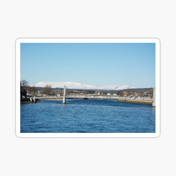 Ben Wyvis with Ness Bridge, Inverness Sticker