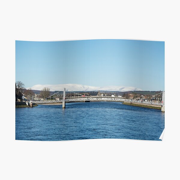 Ben Wyvis with Ness Bridge, Inverness Poster