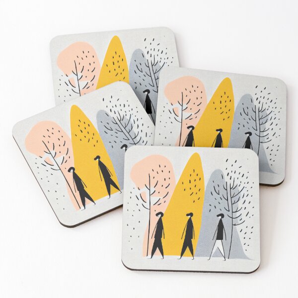 Item preview, Tree Friends Mid-Century Modern Boho designed and sold by PinkNomad.