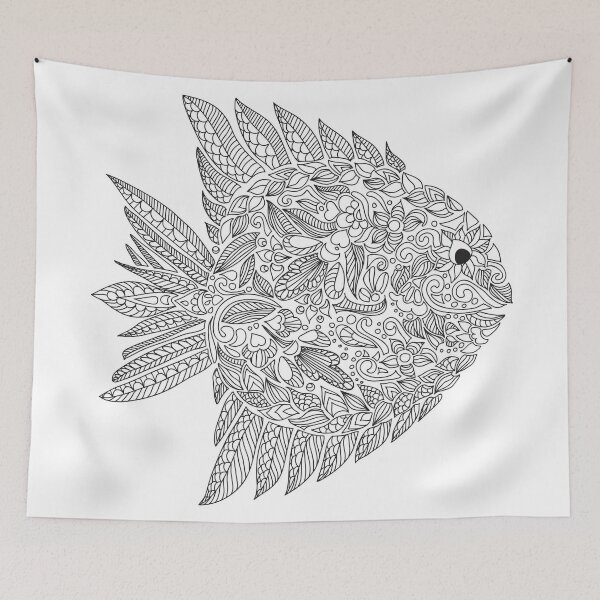 Item preview, Coloring for adult: fish designed and sold by Yuna26.