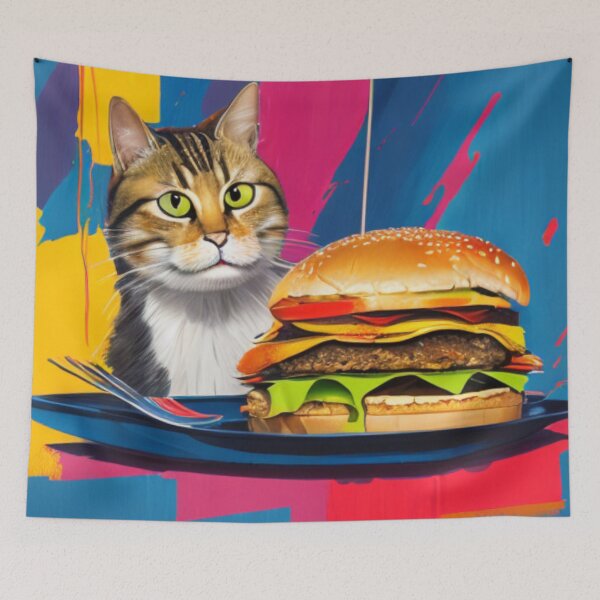 Item preview, A Big Burger - A Cat's Conceptual Love for Burgers designed and sold by WBP Mart.